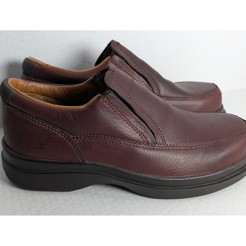 Red Wing Shoes Slip On Work Shoes Brown Leather Steel Toe EH Women's 6.5 USA